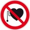 Piktogramm 218 - rund - "Kein Zutritt für Personen mit Herzschrittmachern oder implantierten Defibrillatoren"